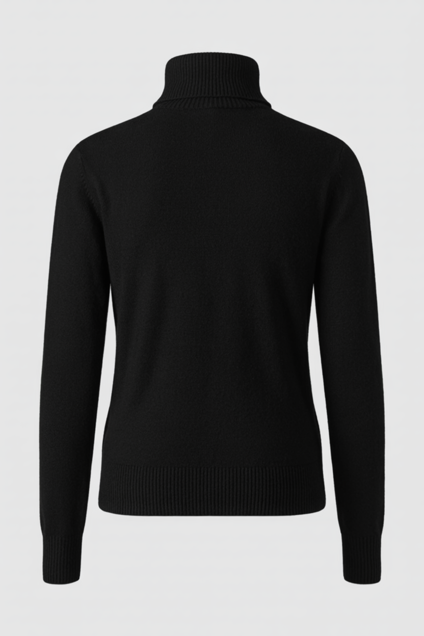 Black Fleece Lined Thermal Turtleneck