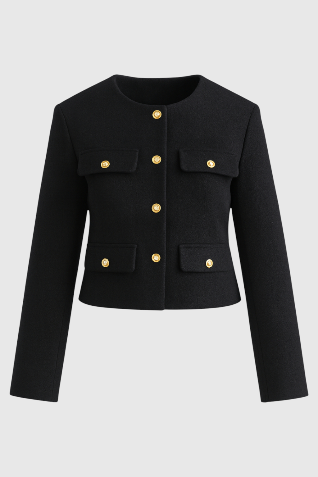 Black Winter Short Jacket for Women