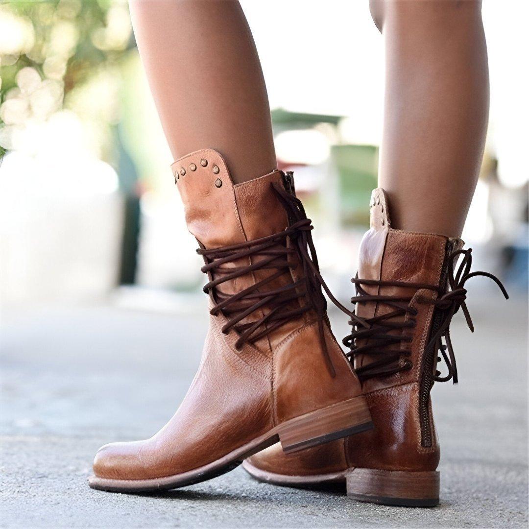 Raya | Women's Classic Lace-Up Leather Boots