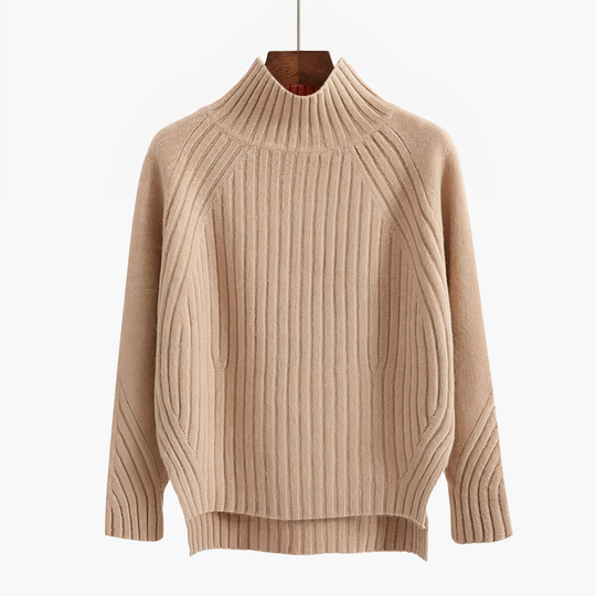 Lilly | Women's Ribbed Casual Turtleneck Sweater