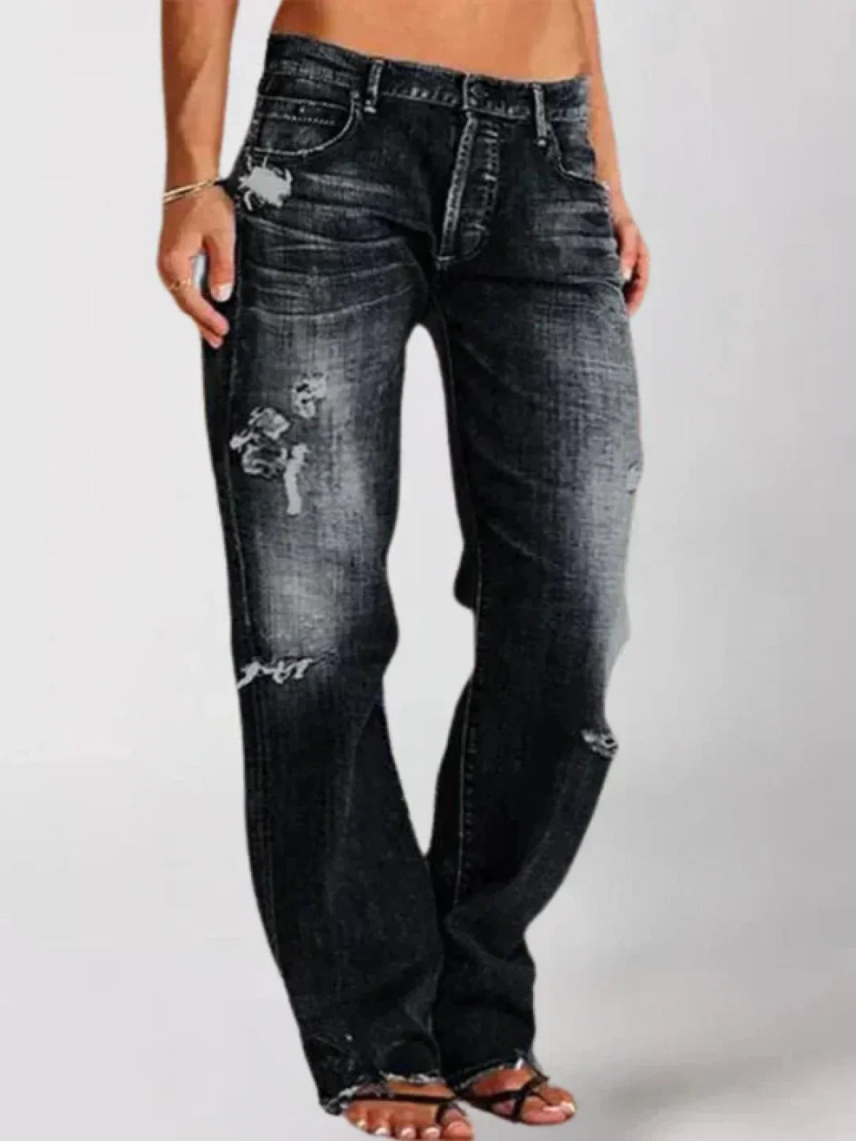 Elaine | Women's Casual Wide-Leg Jeans