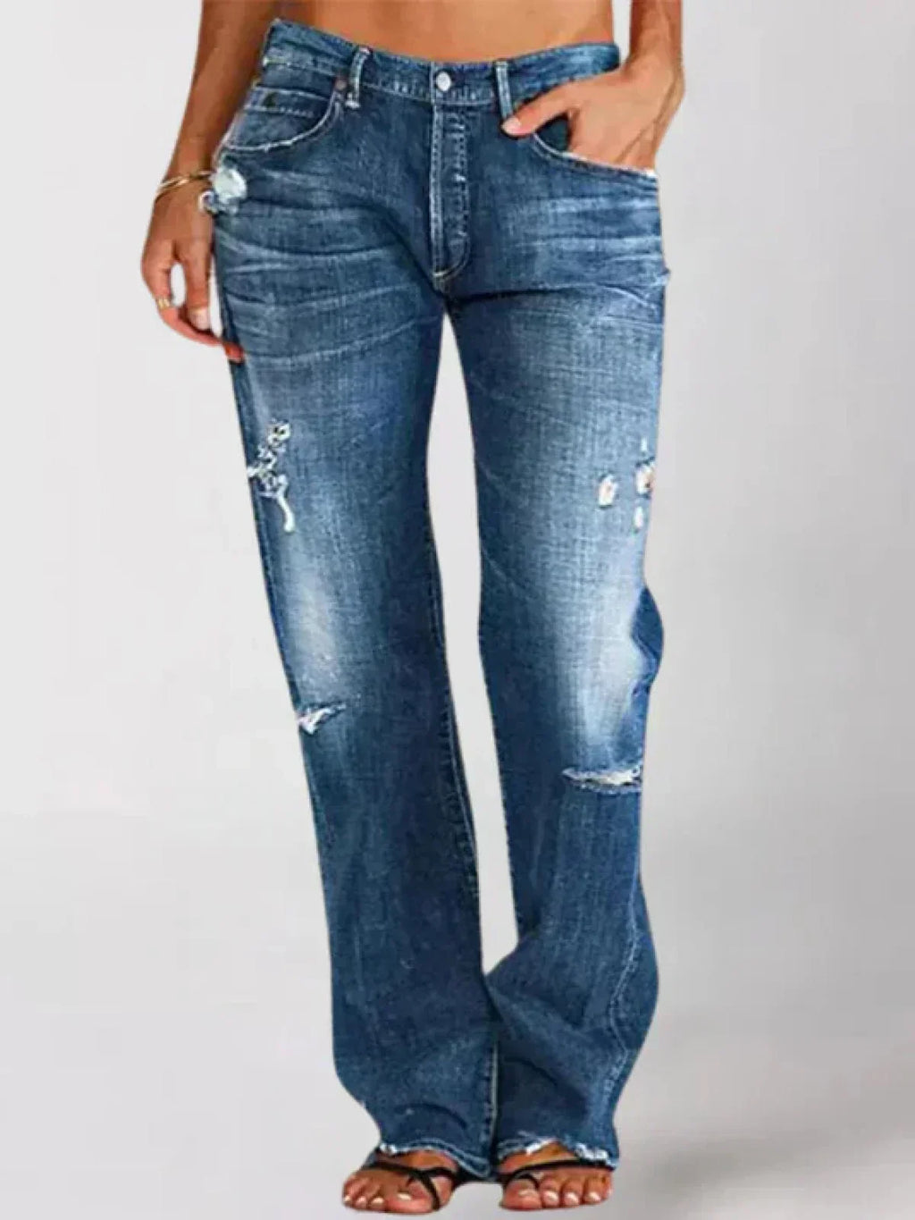 Elaine | Women's Casual Wide-Leg Jeans