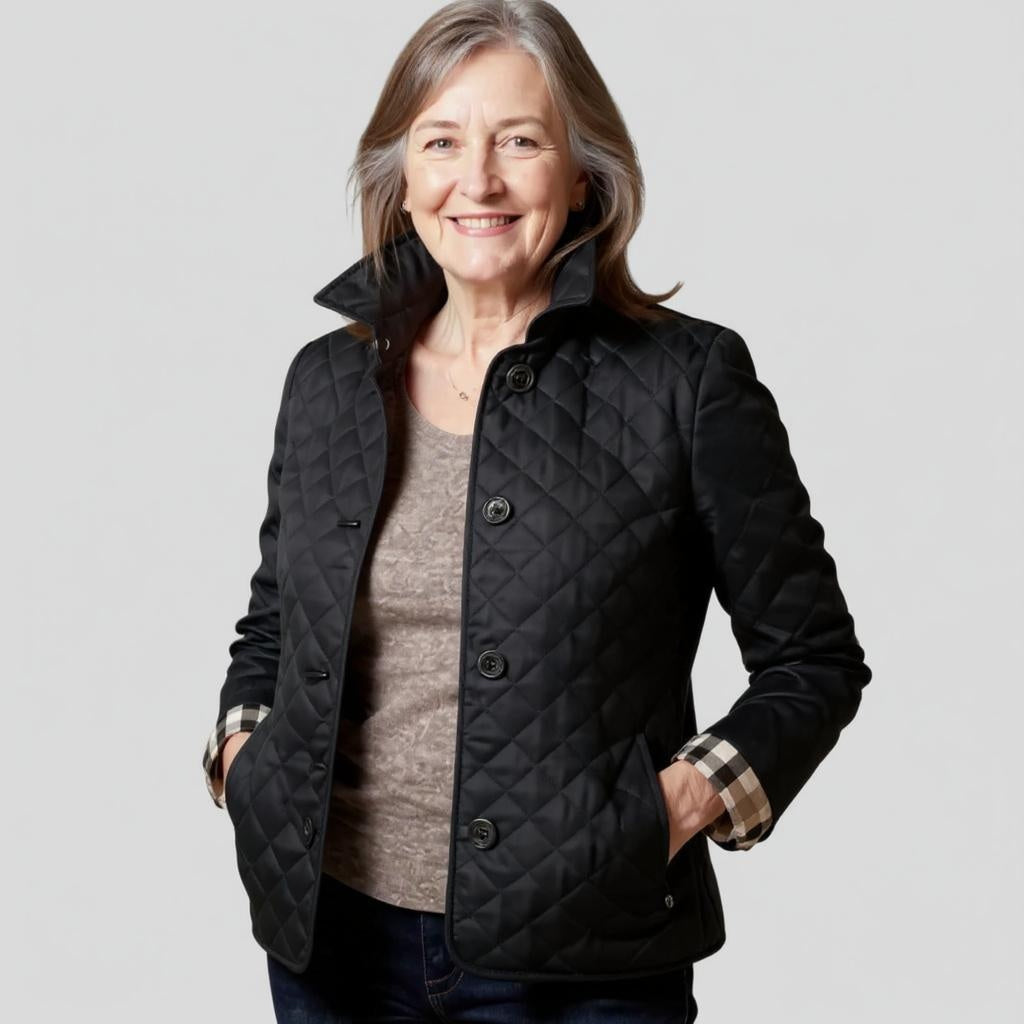 Elzie | Casual Quilted Jacket with Turned-Down Collar