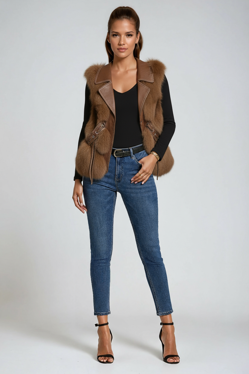 Abigail - Elegant Fur Sleeveless Vest