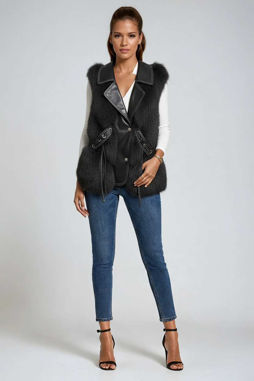 Abigail - Elegant Fur Sleeveless Vest
