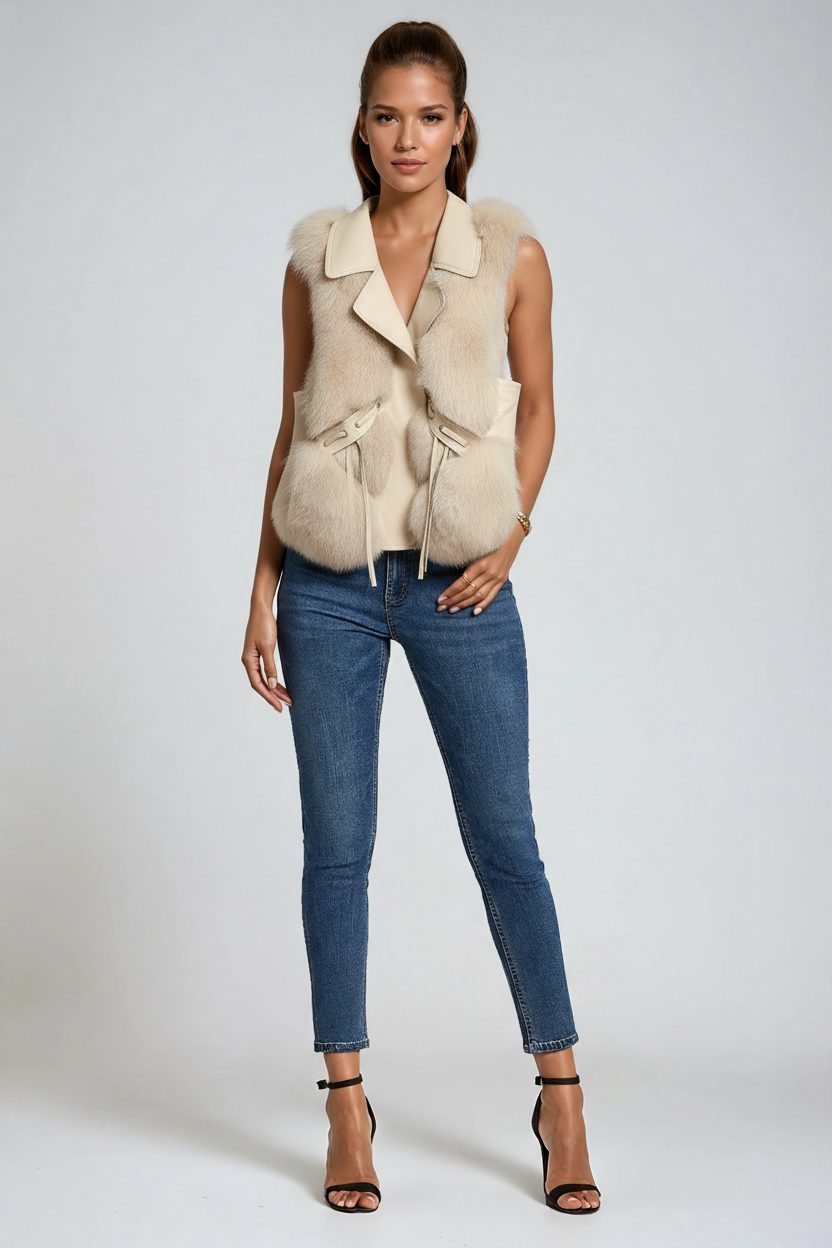 Abigail - Elegant Fur Sleeveless Vest