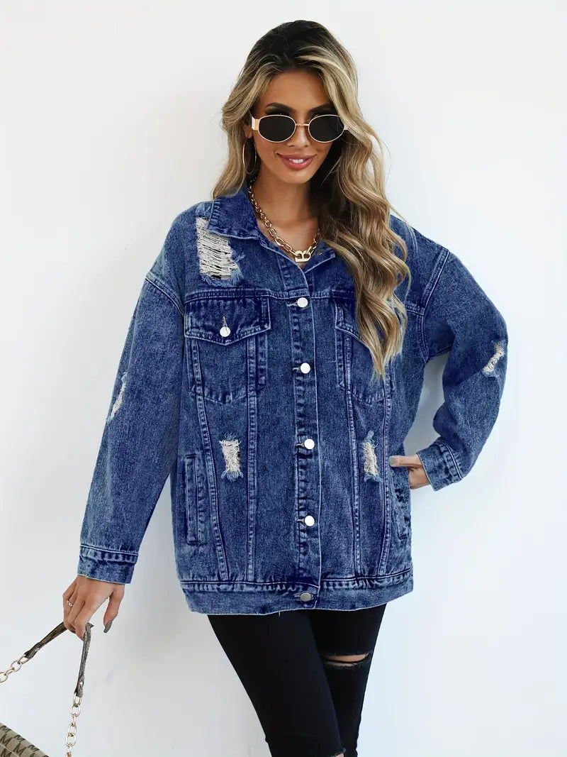 Lina | Women's Casual Oversized Denim Jacket