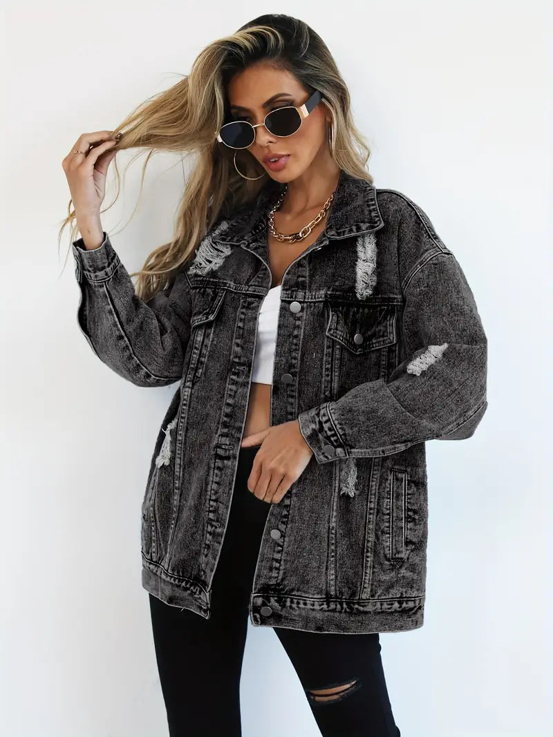 Lina | Women's Casual Oversized Denim Jacket