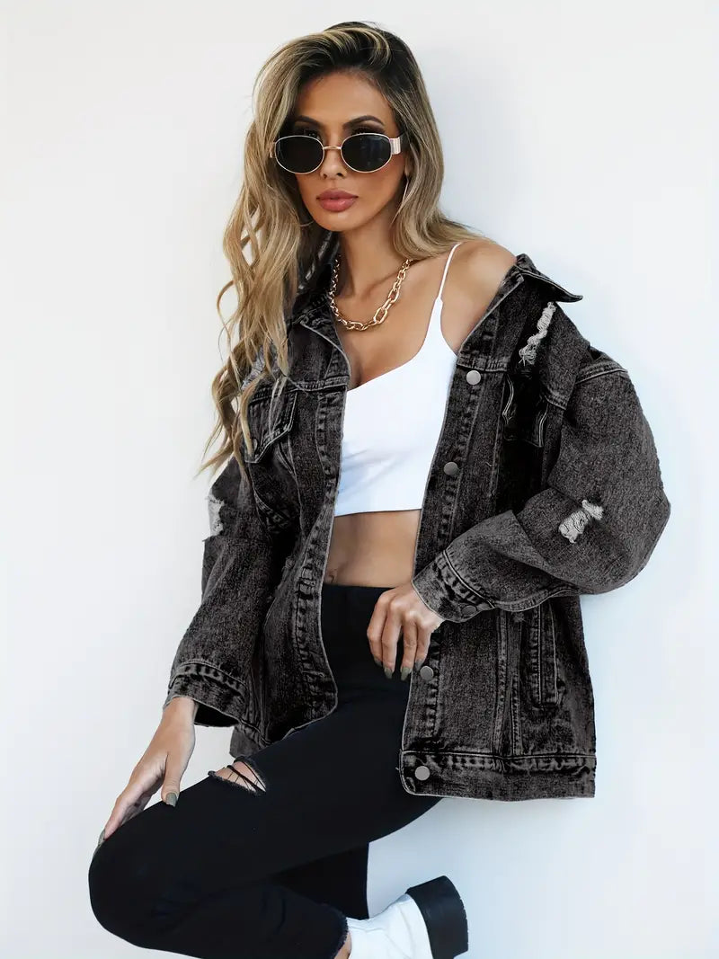 Lina | Women's Casual Oversized Denim Jacket