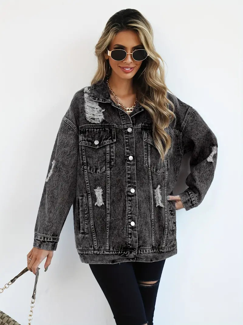 Lina | Women's Casual Oversized Denim Jacket