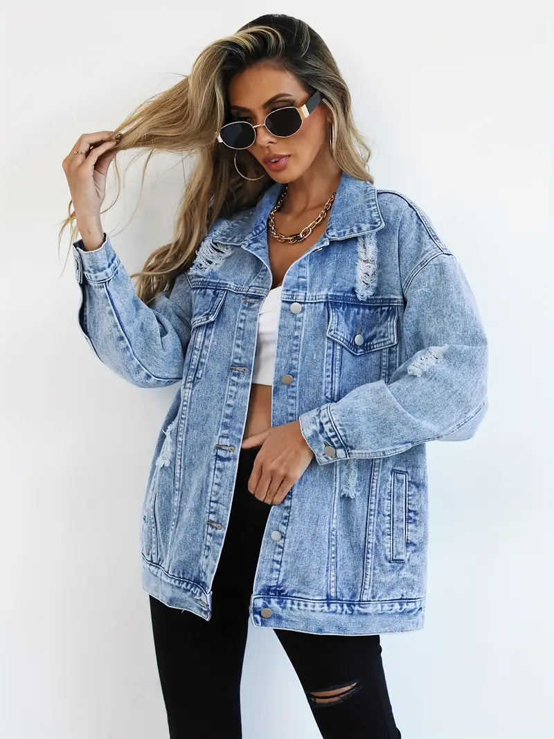 Lina | Women's Casual Oversized Denim Jacket