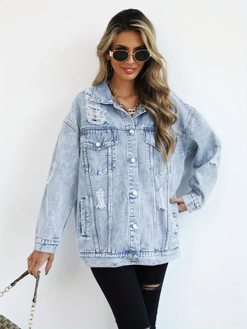 Lina | Women's Casual Oversized Denim Jacket