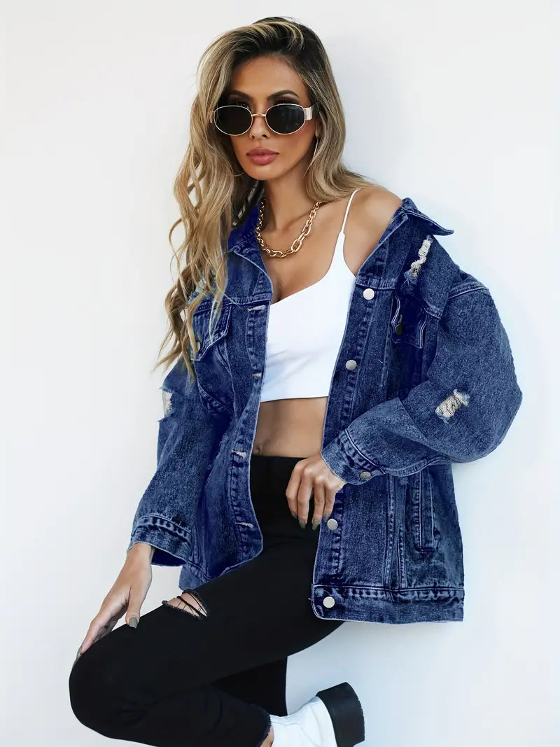 Lina | Women's Casual Oversized Denim Jacket