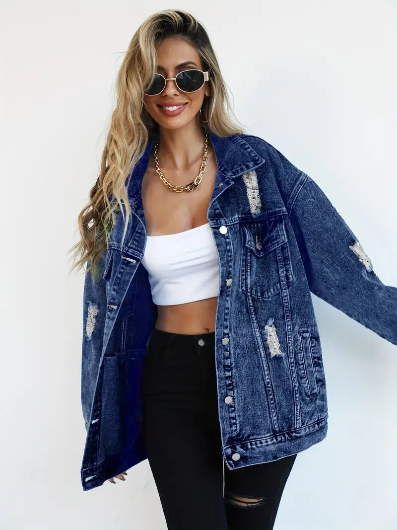 Lina | Women's Casual Oversized Denim Jacket