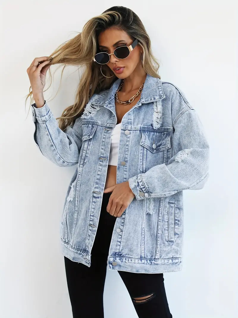 Lina | Women's Casual Oversized Denim Jacket